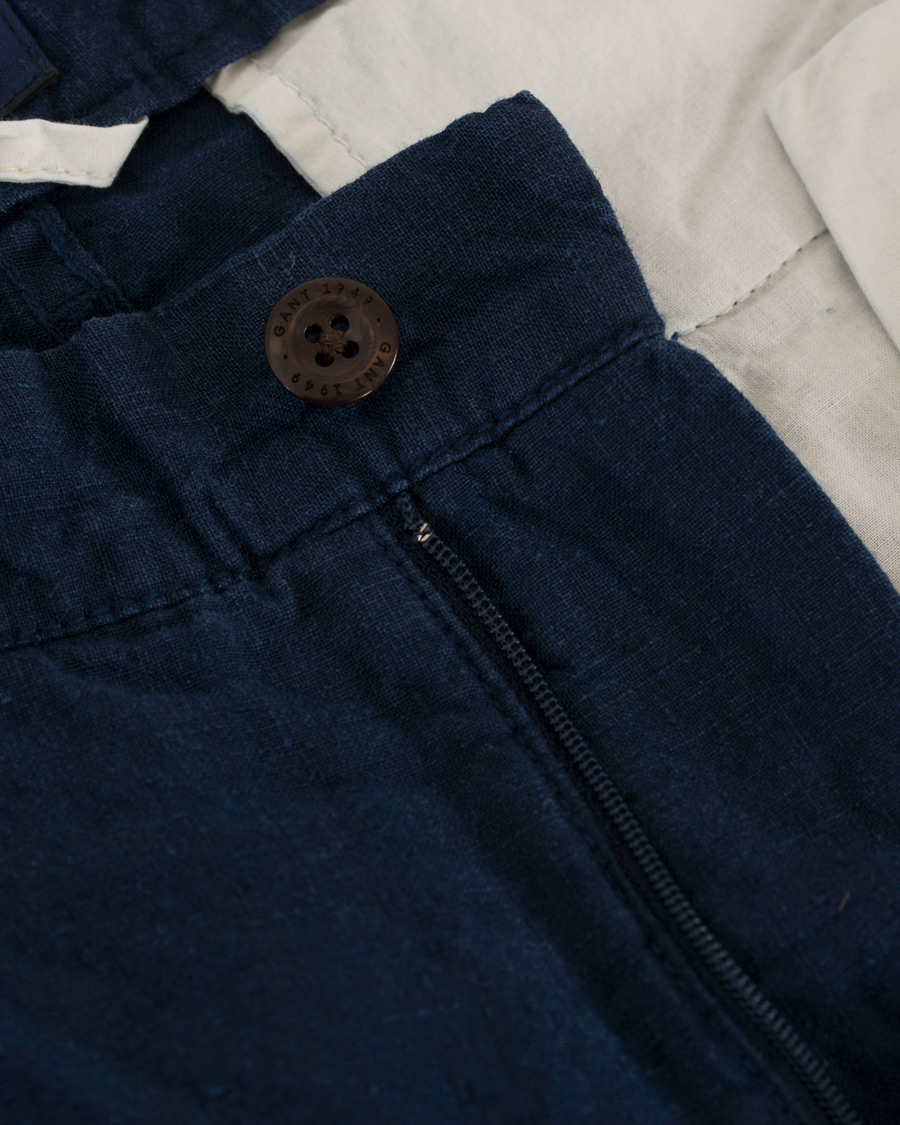 Herre | Shorts | GANT | Relax Linen Shorts Classic Blue
