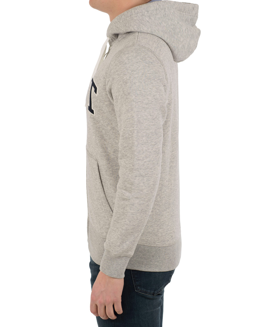 Herre | Trøjer | Gant | Outline Full Zip Hoodie Light Grey Melange