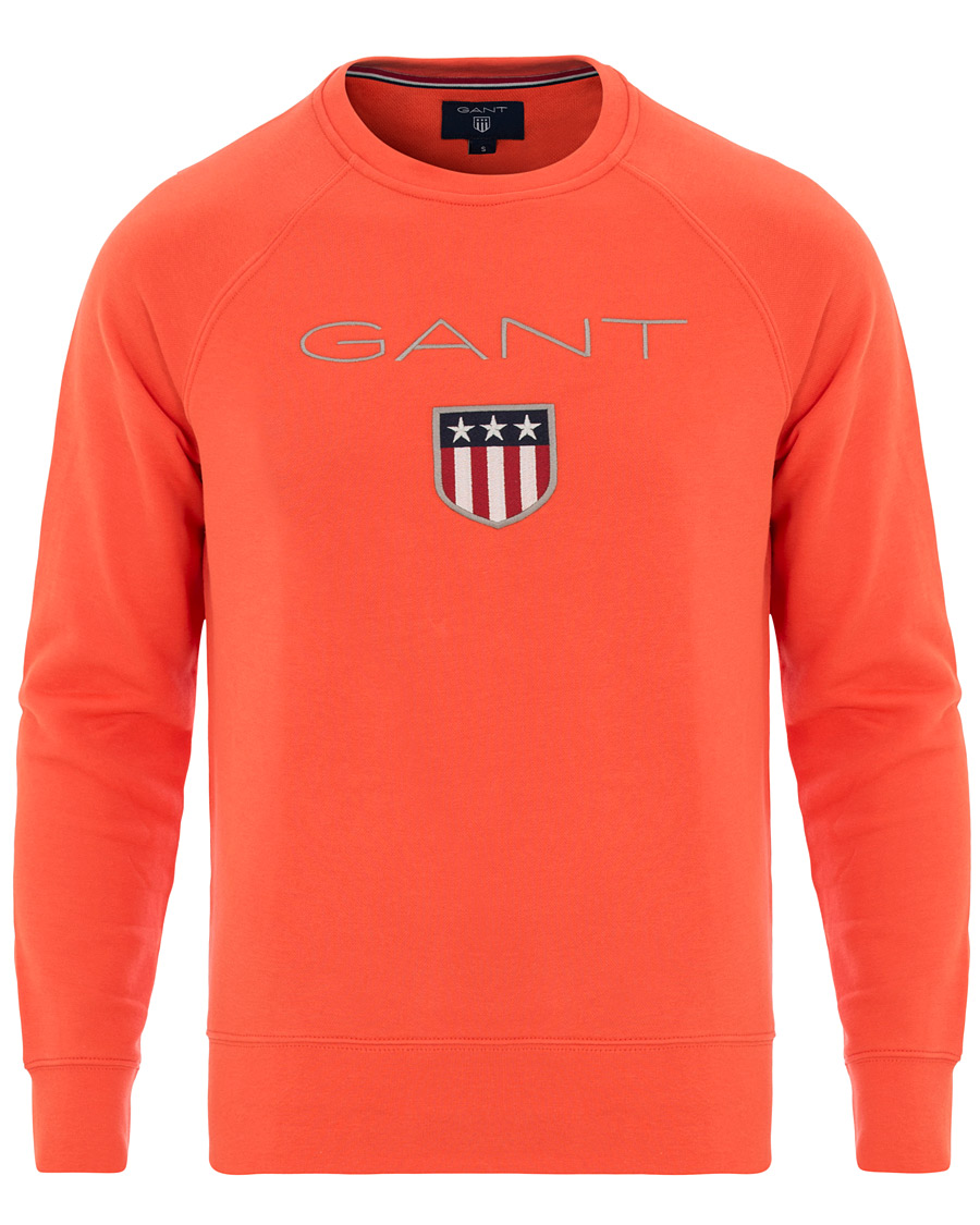 Herre | Trøjer | GANT | Shield Crew Neck Sweatshirt Strong Coral