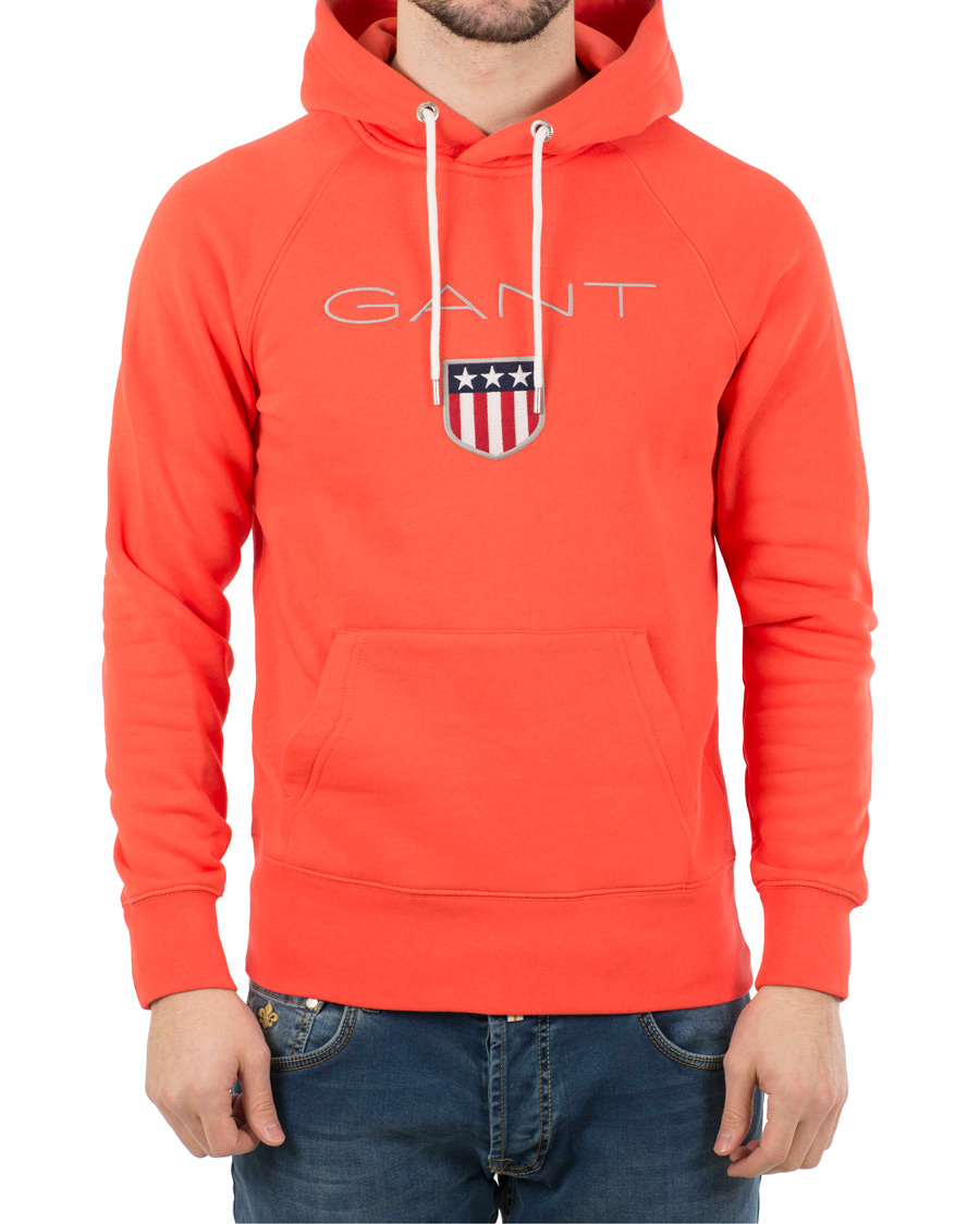 Herre | Trøjer | GANT | Shield Hoodie Strong Coral