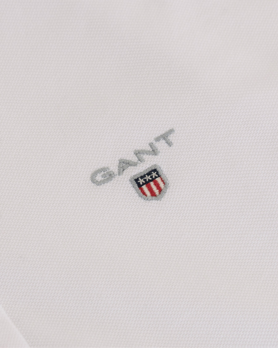 Herre | Skjorter | GANT | Slim Fit Tech Prep Pique Shirt White