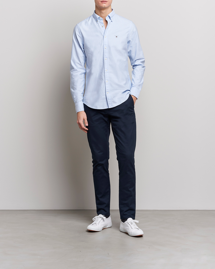 Herre | Oxfordskjorter | GANT | Slim Fit Oxford Shirt Capri Blue