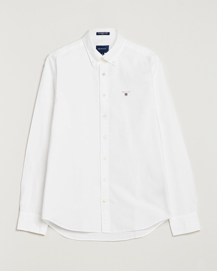 Herre | Skjorter | GANT | Slim Fit Oxford Shirt White