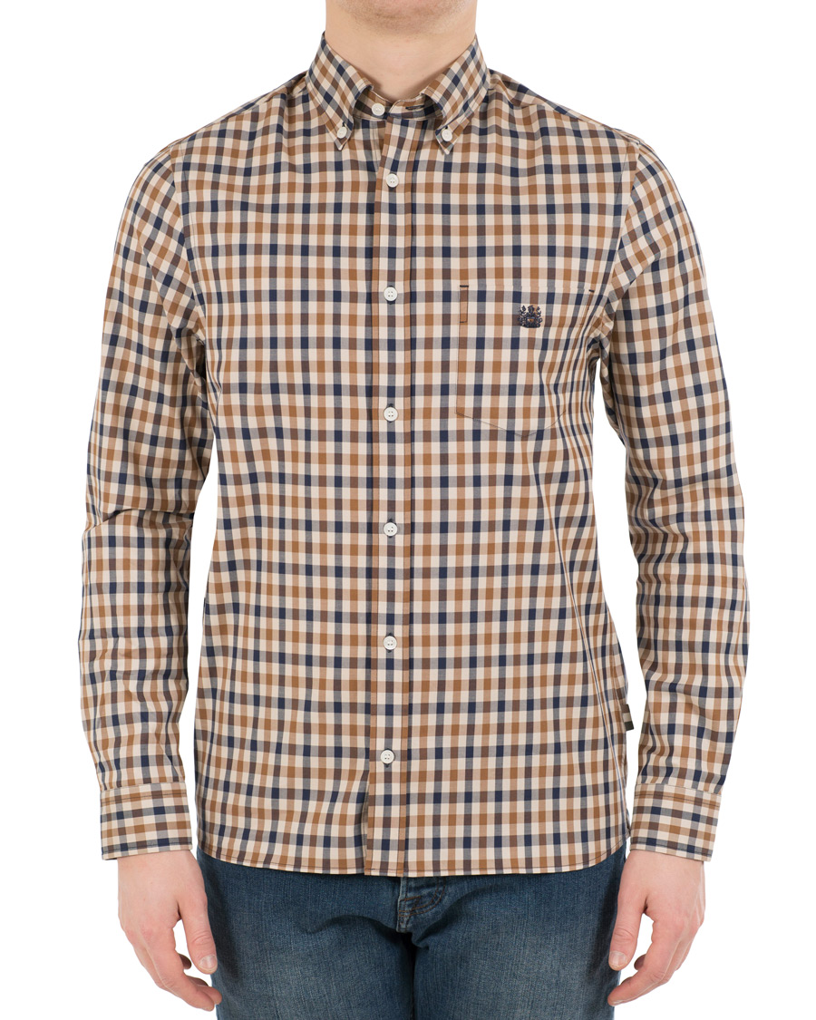 Herre | Skjorter | Aquascutum | York Club Check Shirt Vicuna