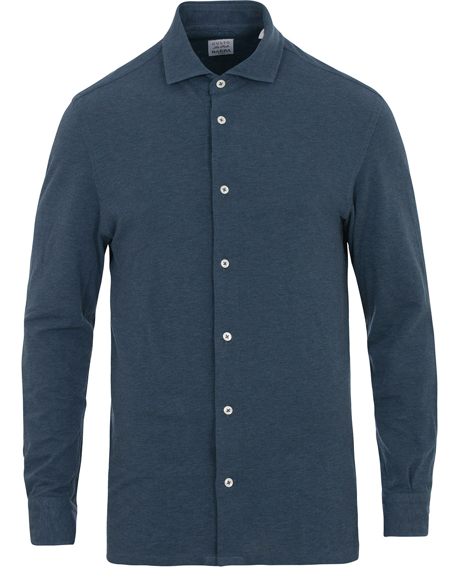 Herre | Skjorter | Barba Napoli | Jersey Shirt Blue