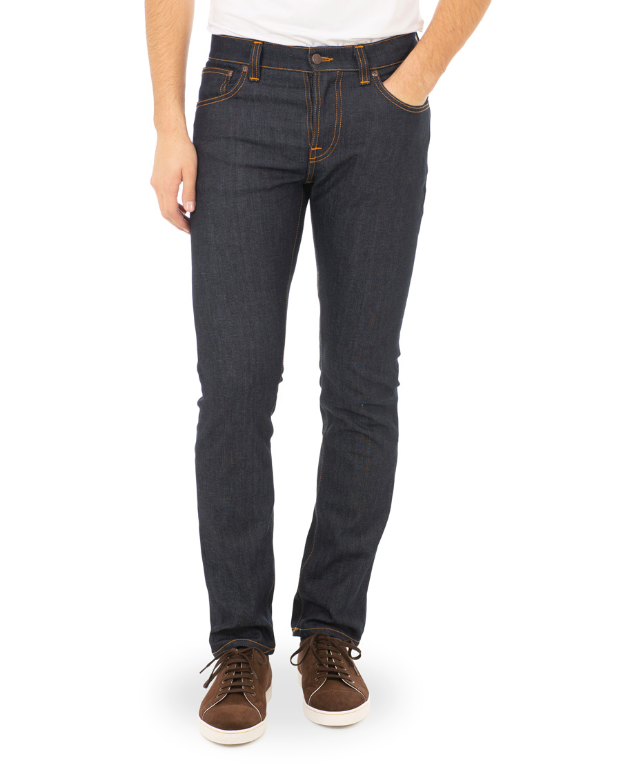 Herre | Jeans | Nudie Jeans | Grim Tim Organic Slim Fit Jeans Dry Open Navy