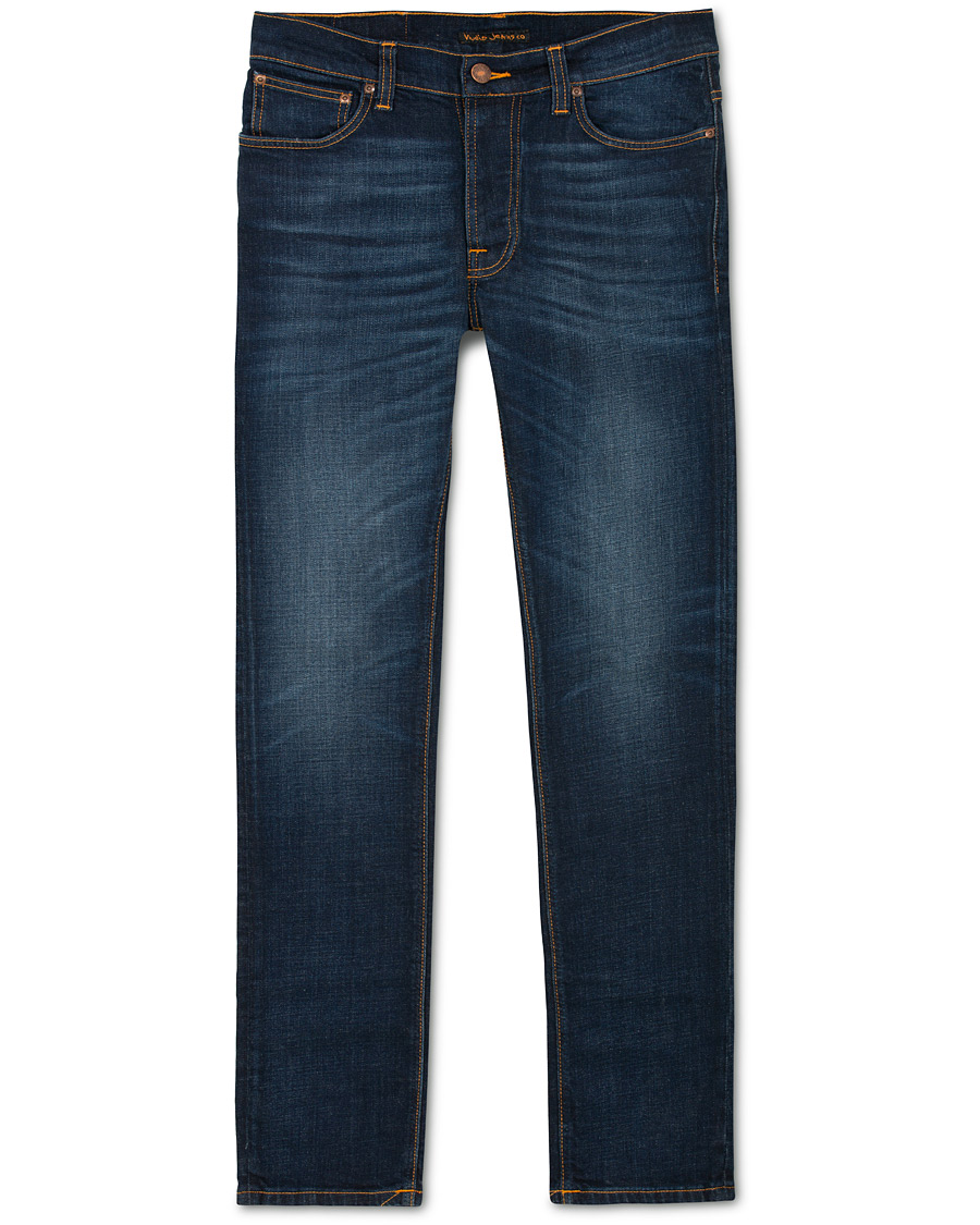 Herre | Jeans | Nudie Jeans | Dude Dan Organic Slim Fit Jeans Dark Deep Worn