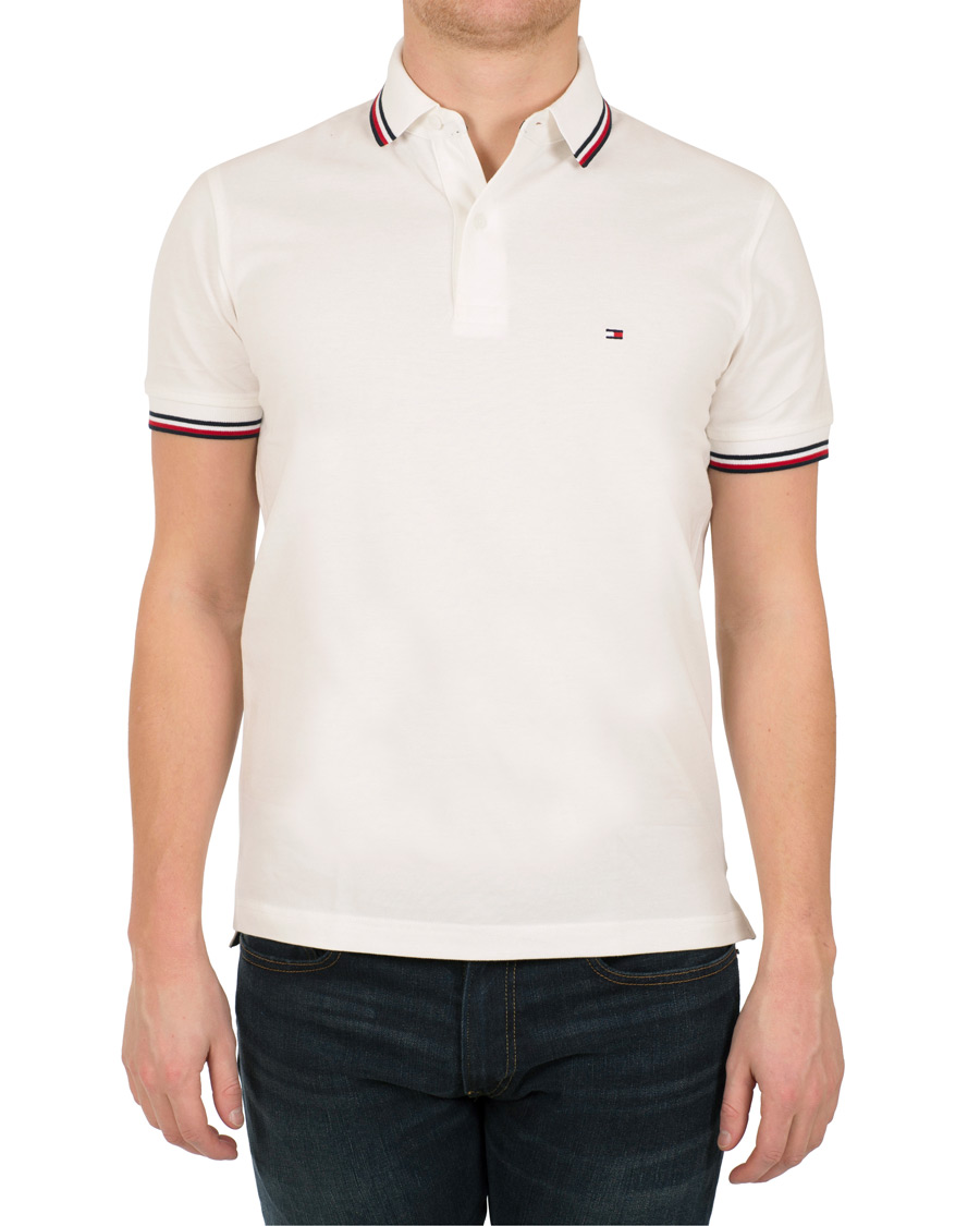 Herre | Polotrøjer | Tommy Hilfiger | Regular Fit Tipped Polo Snow White