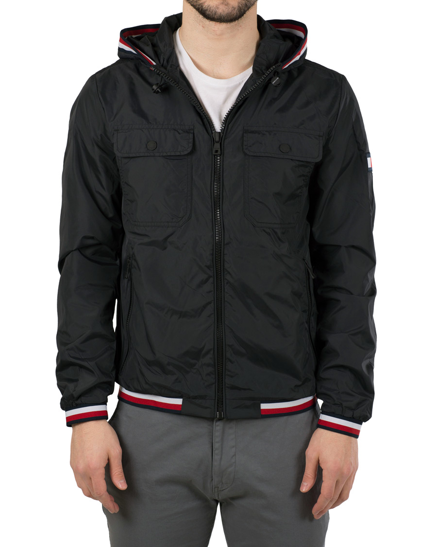 tommy hilfiger hooded nylon tape jacket