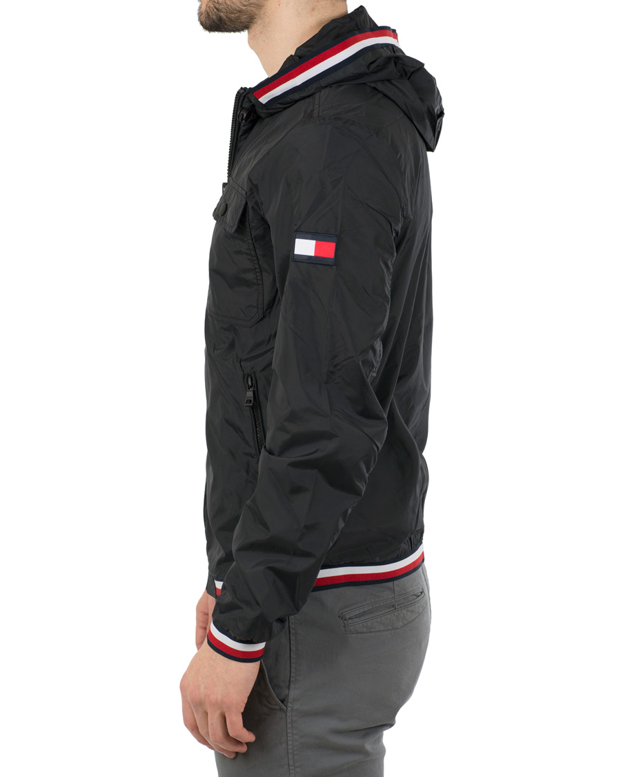 tommy hilfiger hooded nylon tape jacket