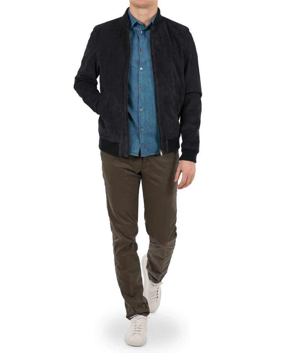 Herre | Jakker | A.P.C. | The Ferris Suede Jacket Navy