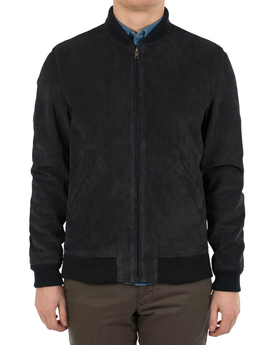 Herre | Jakker | A.P.C. | The Ferris Suede Jacket Navy