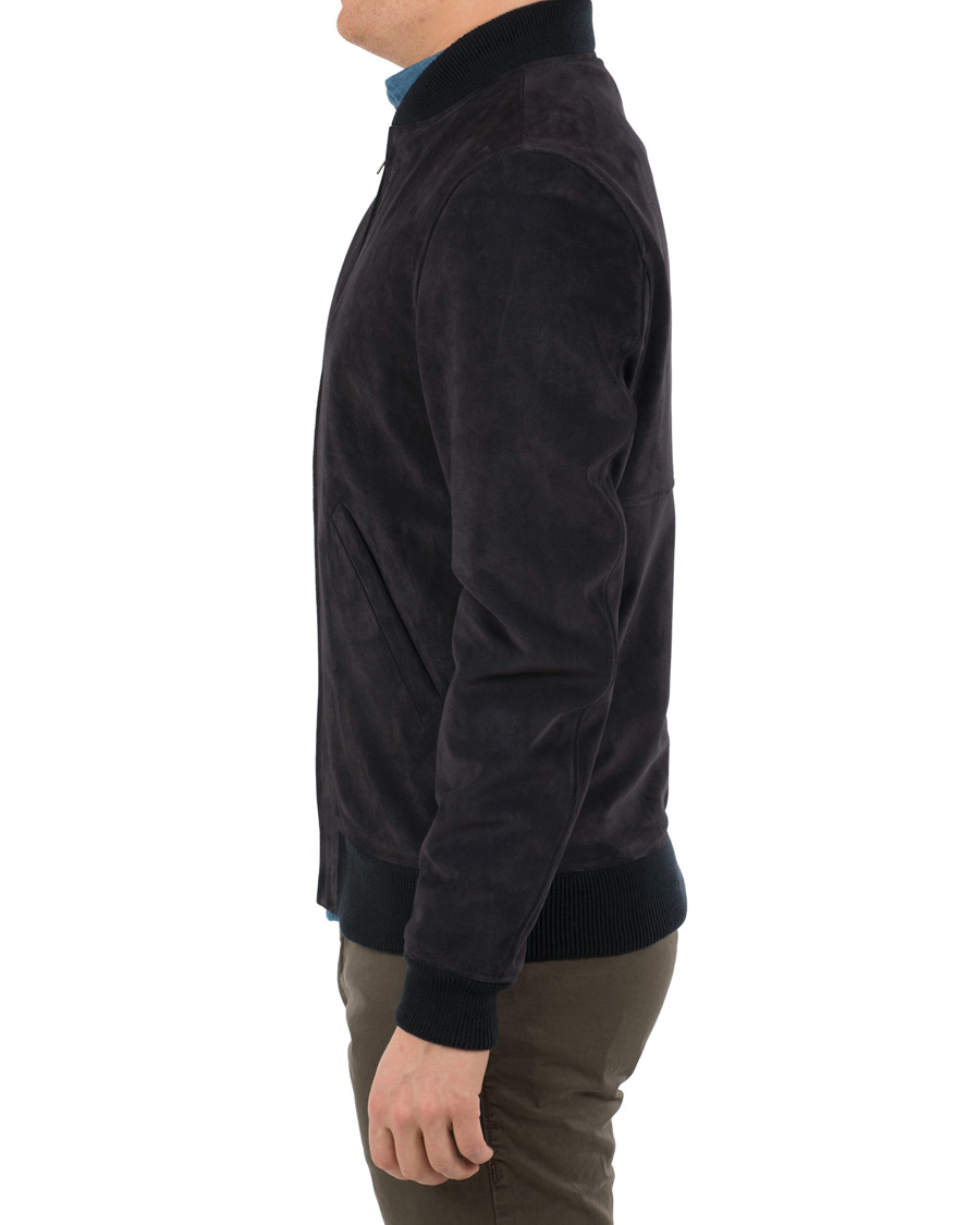 Herre | Jakker | A.P.C. | The Ferris Suede Jacket Navy