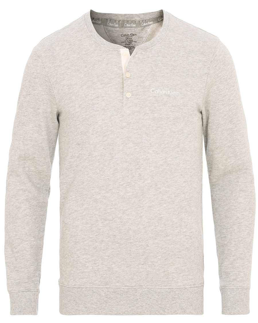 Herre | Trøjer | Calvin Klein | Henley Heather Grey