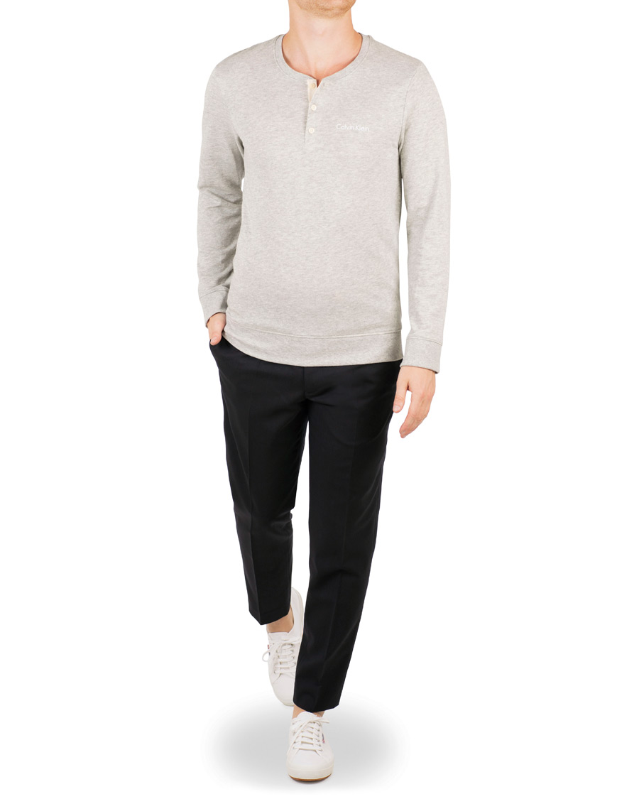 Herre | Trøjer | Calvin Klein | Henley Heather Grey