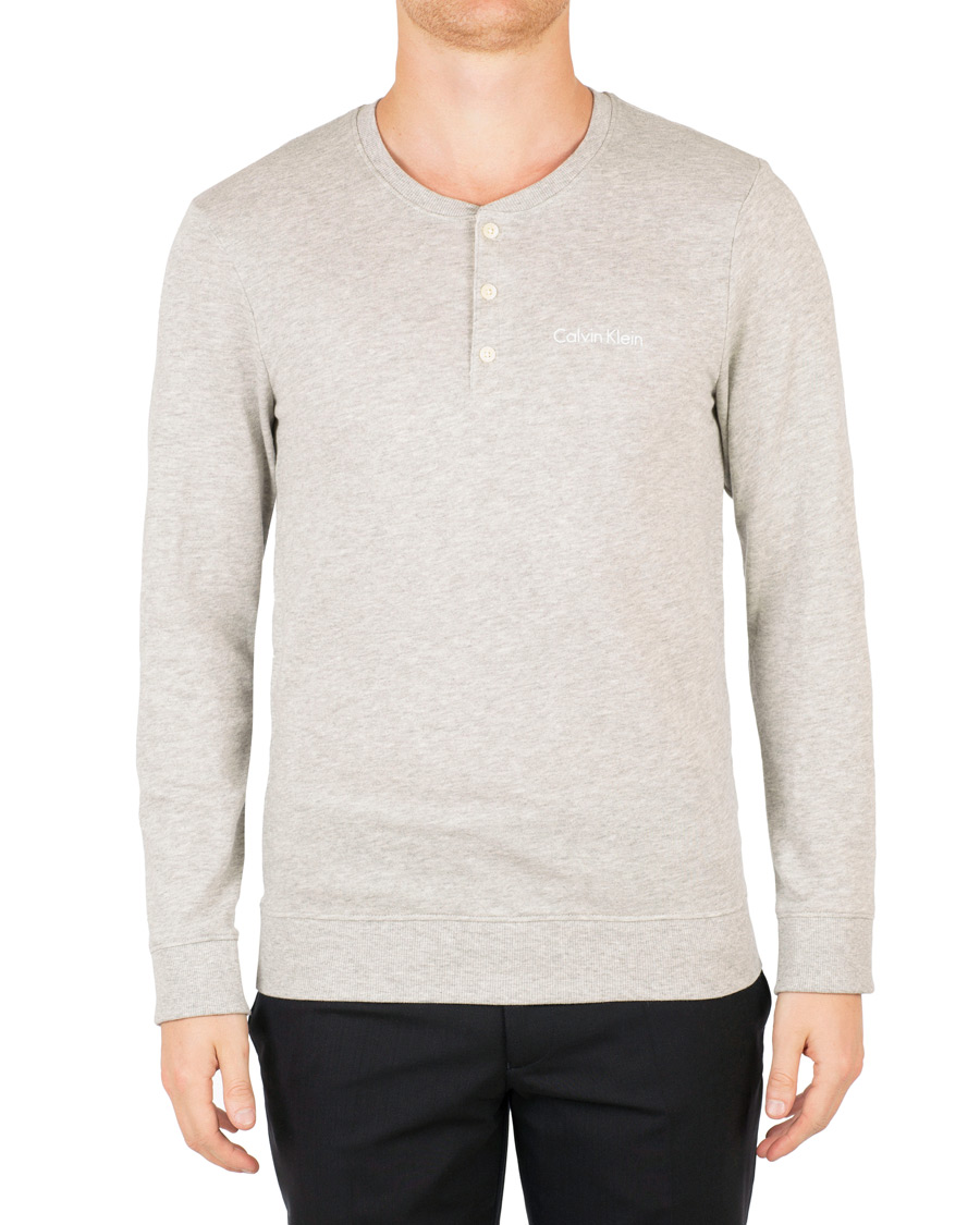 Herre | Trøjer | Calvin Klein | Henley Heather Grey