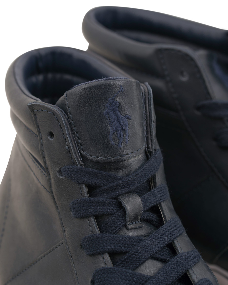 Herre | Polo Ralph Lauren Shaw Mid High Leather Sneaker Blue | Polo Ralph Lauren | Shaw Mid High Leather Sneaker Blue