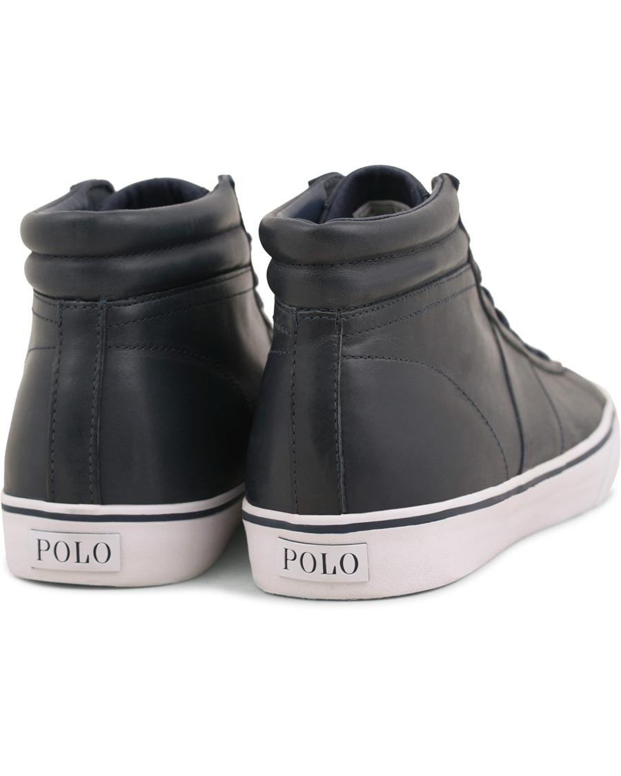 Herre | Polo Ralph Lauren Shaw Mid High Leather Sneaker Blue | Polo Ralph Lauren | Shaw Mid High Leather Sneaker Blue