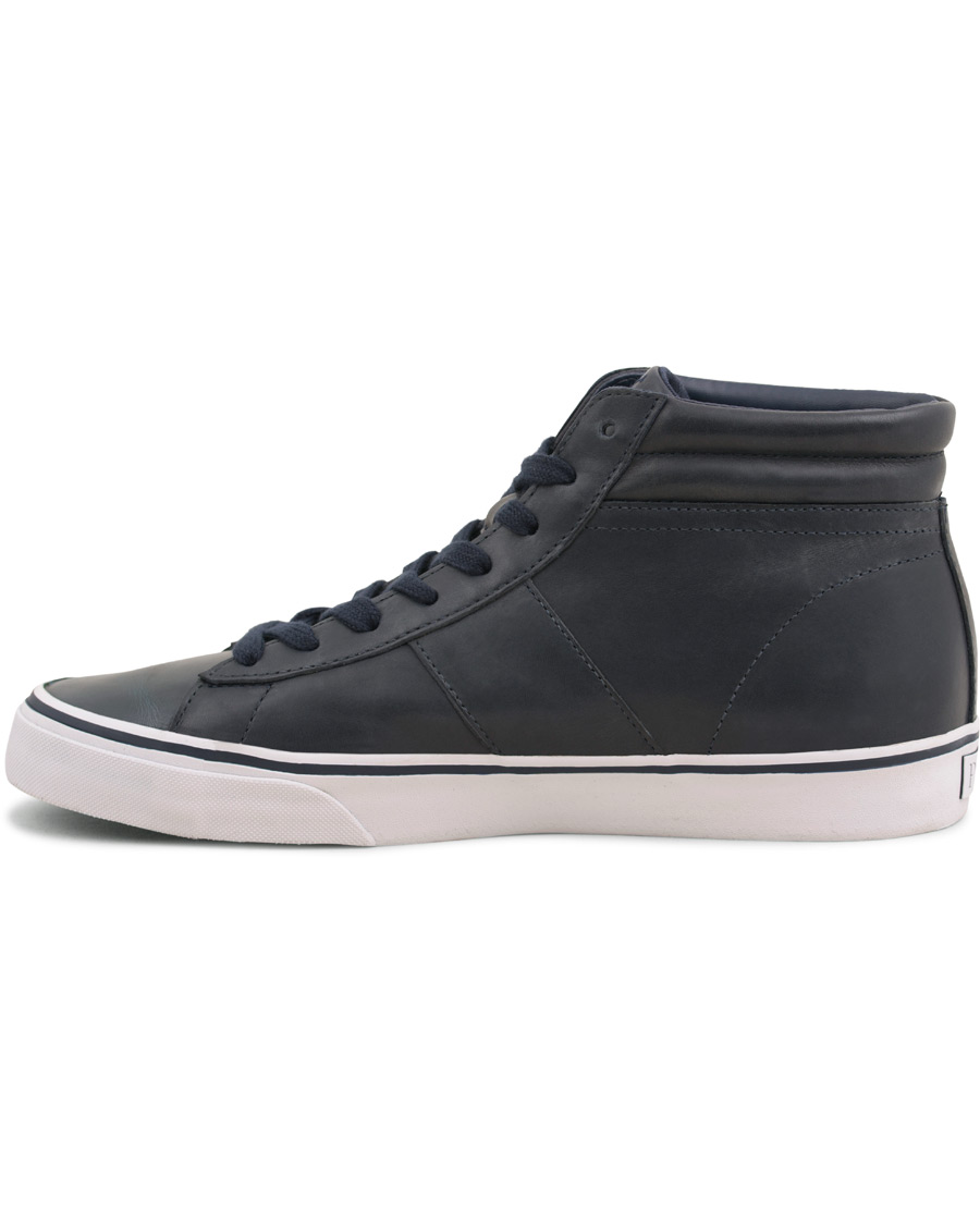 Herre | Polo Ralph Lauren Shaw Mid High Leather Sneaker Blue | Polo Ralph Lauren | Shaw Mid High Leather Sneaker Blue