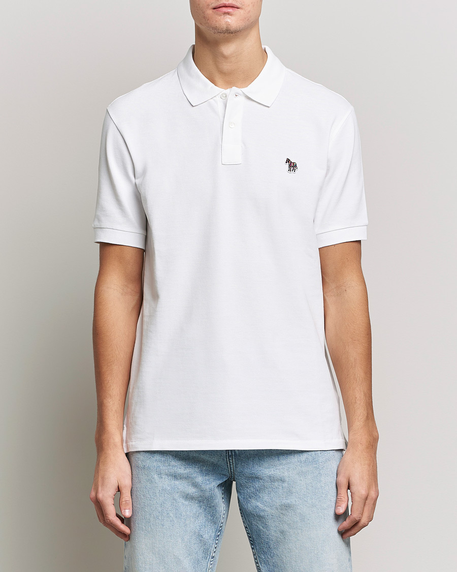 Herre | Kortærmede polotrøjer | PS Paul Smith | Regular Fit Zebra Polo White