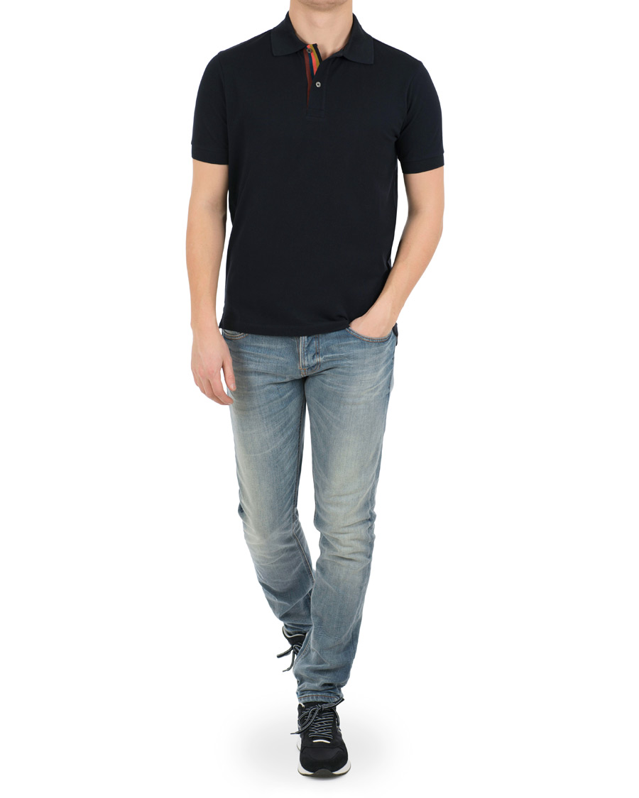 Herre | Polotrøjer | Paul Smith | Placket Stripe Polo Navy XL