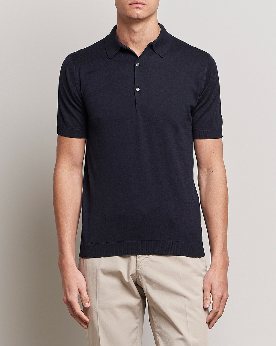 Herre | Afdelinger | John Smedley | Adrian Slim Fit Sea Island Polo Navy