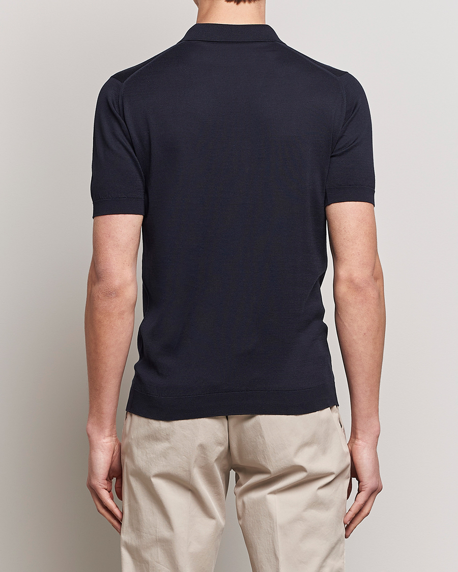 Herre | Polotrøjer | John Smedley | Adrian Slim Fit Sea Island Polo Navy
