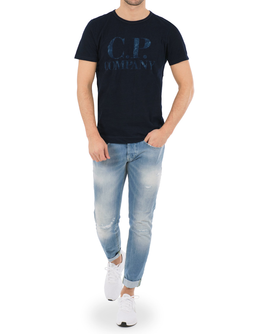 Herre | T-Shirts | C.P. Company | Printed Indigo Jersey Dark Navy