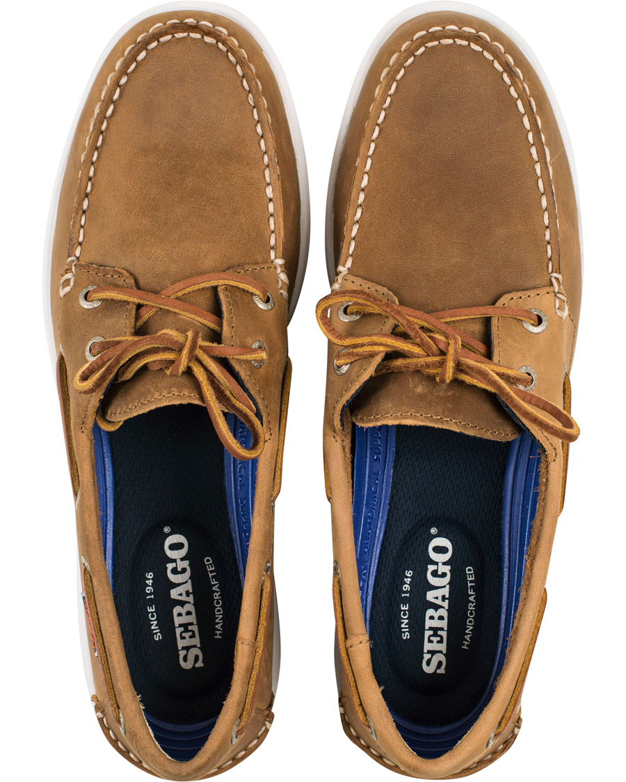 Sebago Litesides Boat Shoe Brown Leather - CareOfCarl.dk