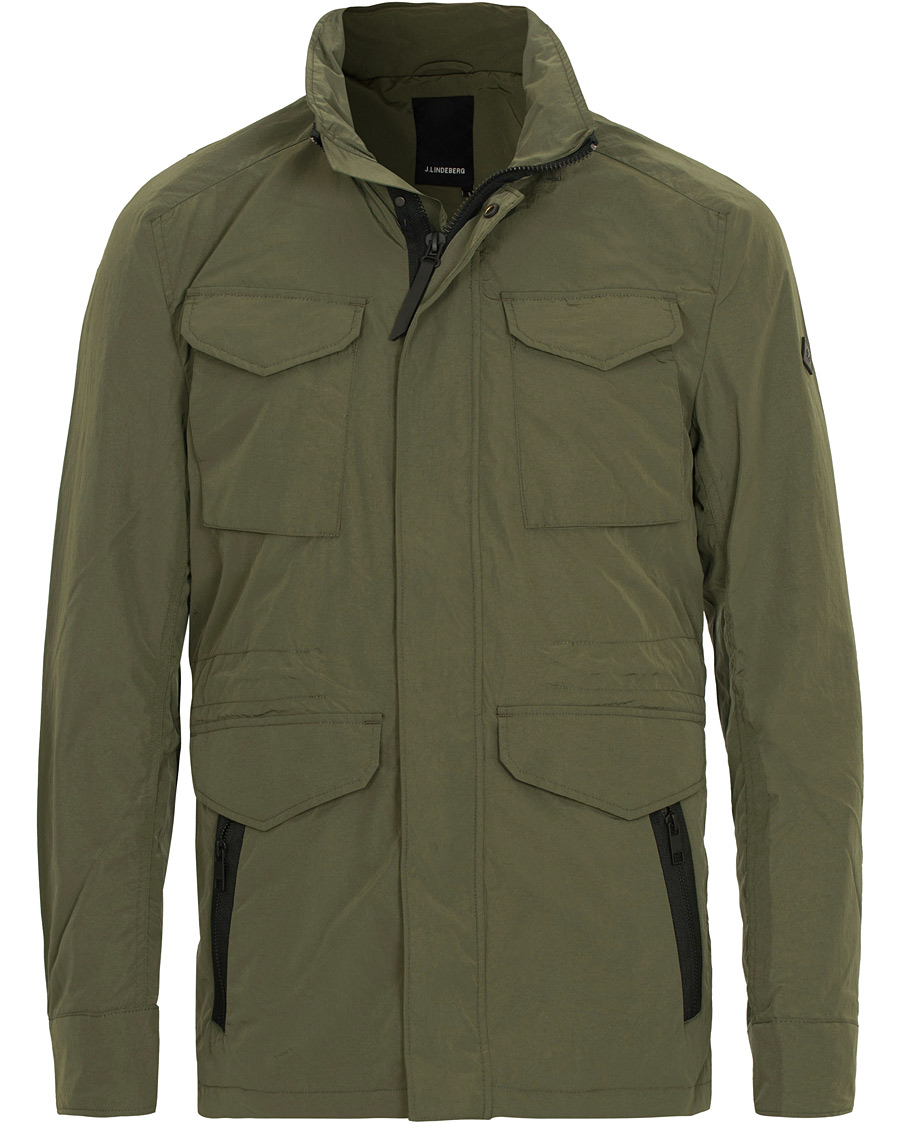 Herre | Jakker | J.Lindeberg | Farren Nickel Memo Field Jacket Beetle Green