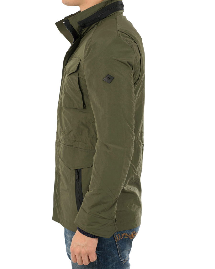 Herre | Jakker | J.Lindeberg | Farren Nickel Memo Field Jacket Beetle Green