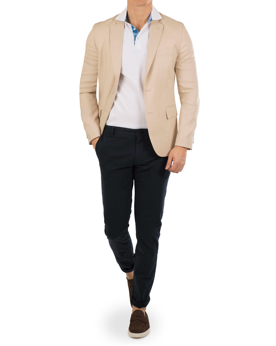 Herre | Blazere & jakker | J.Lindeberg | Hopper Soft Tech Linen Blazer Oxford Tan