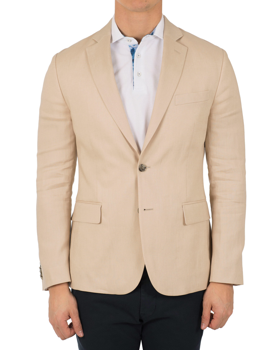 Herre | Blazere & jakker | J.Lindeberg | Hopper Soft Tech Linen Blazer Oxford Tan