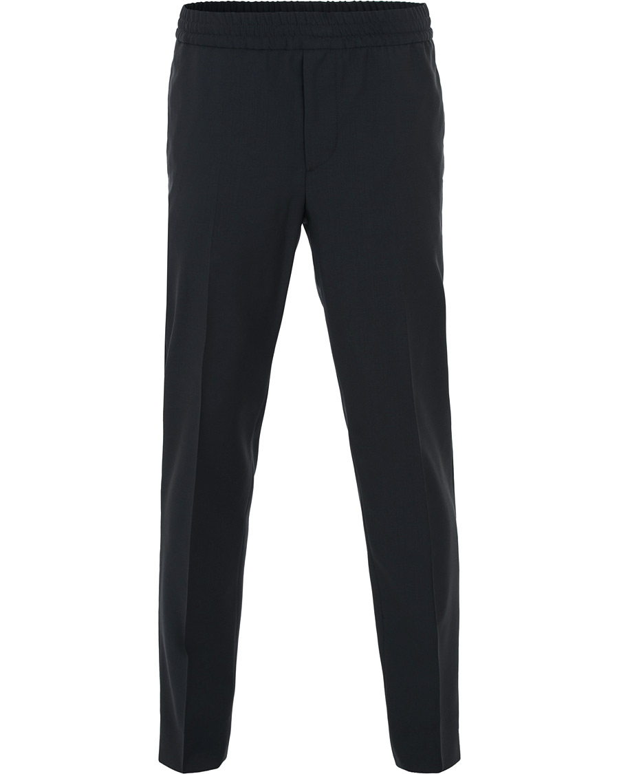 Herre | Bukser | J.Lindeberg | Sasha Comfort Wool Draw String Trousers Navy