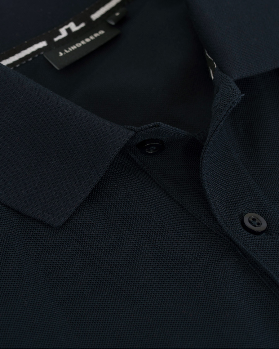 Herre | Polotrøjer | J.Lindeberg | Slim Fit Troy Clean Pique Navy