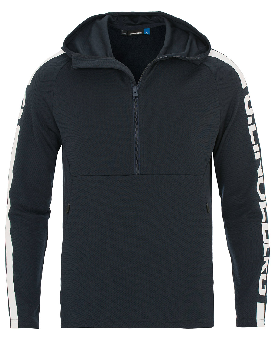 Herre | Trøjer | J.Lindeberg | Colin Double Mesh Hoodie Navy