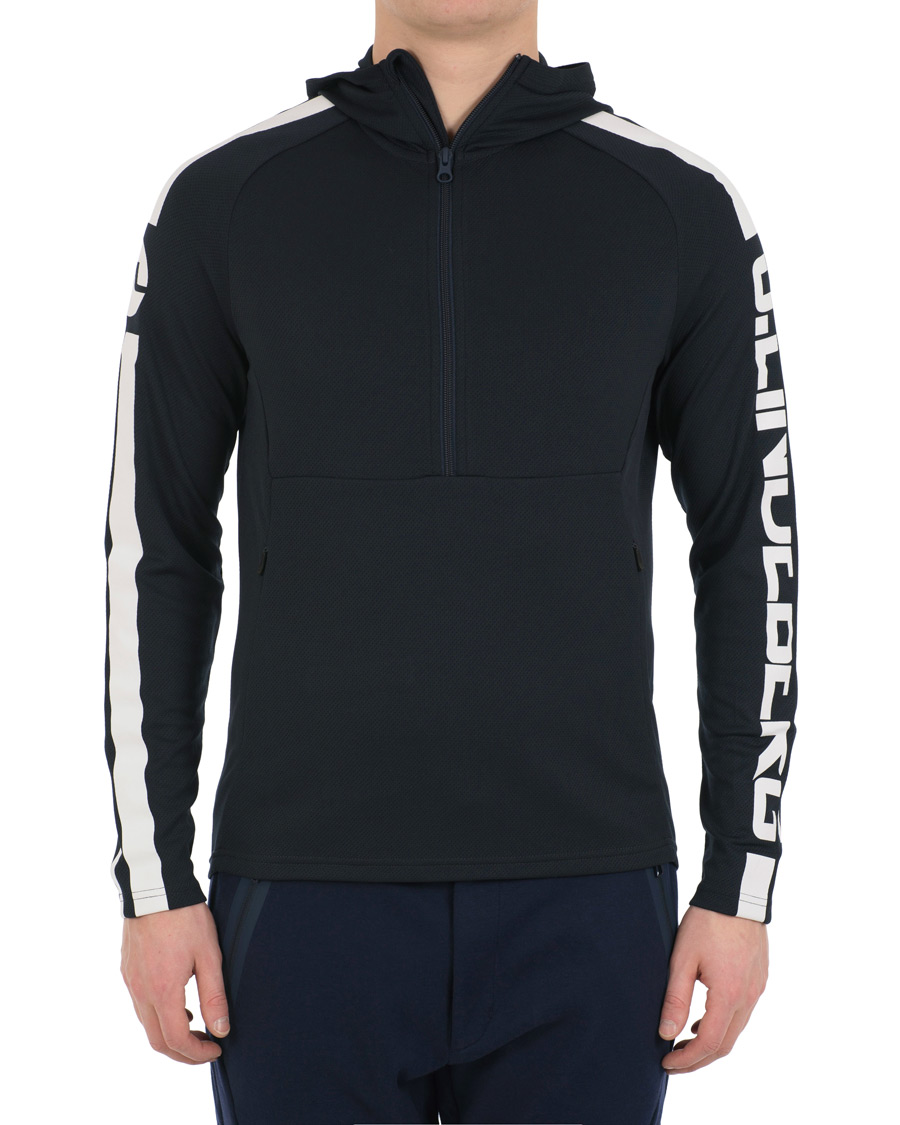 Herre | Trøjer | J.Lindeberg | Colin Double Mesh Hoodie Navy
