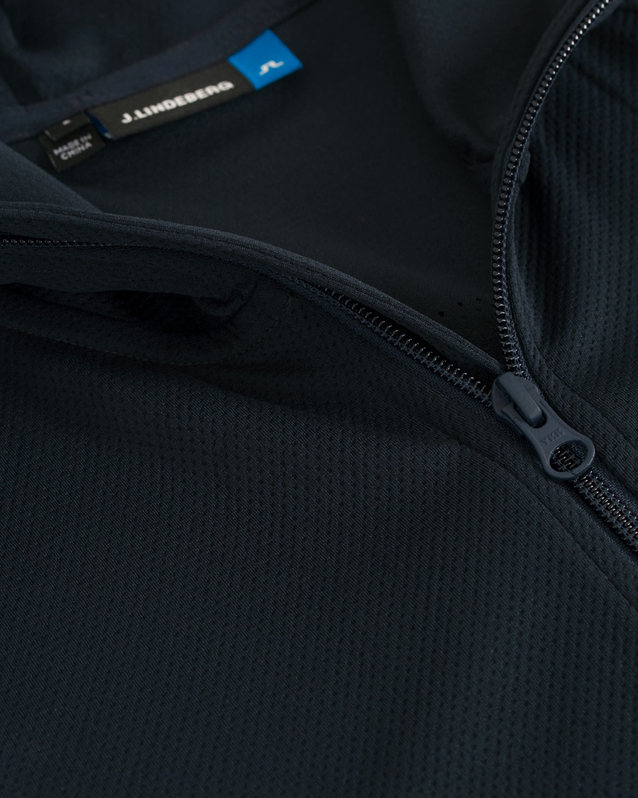 Herre | Trøjer | J.Lindeberg | Colin Double Mesh Hoodie Navy