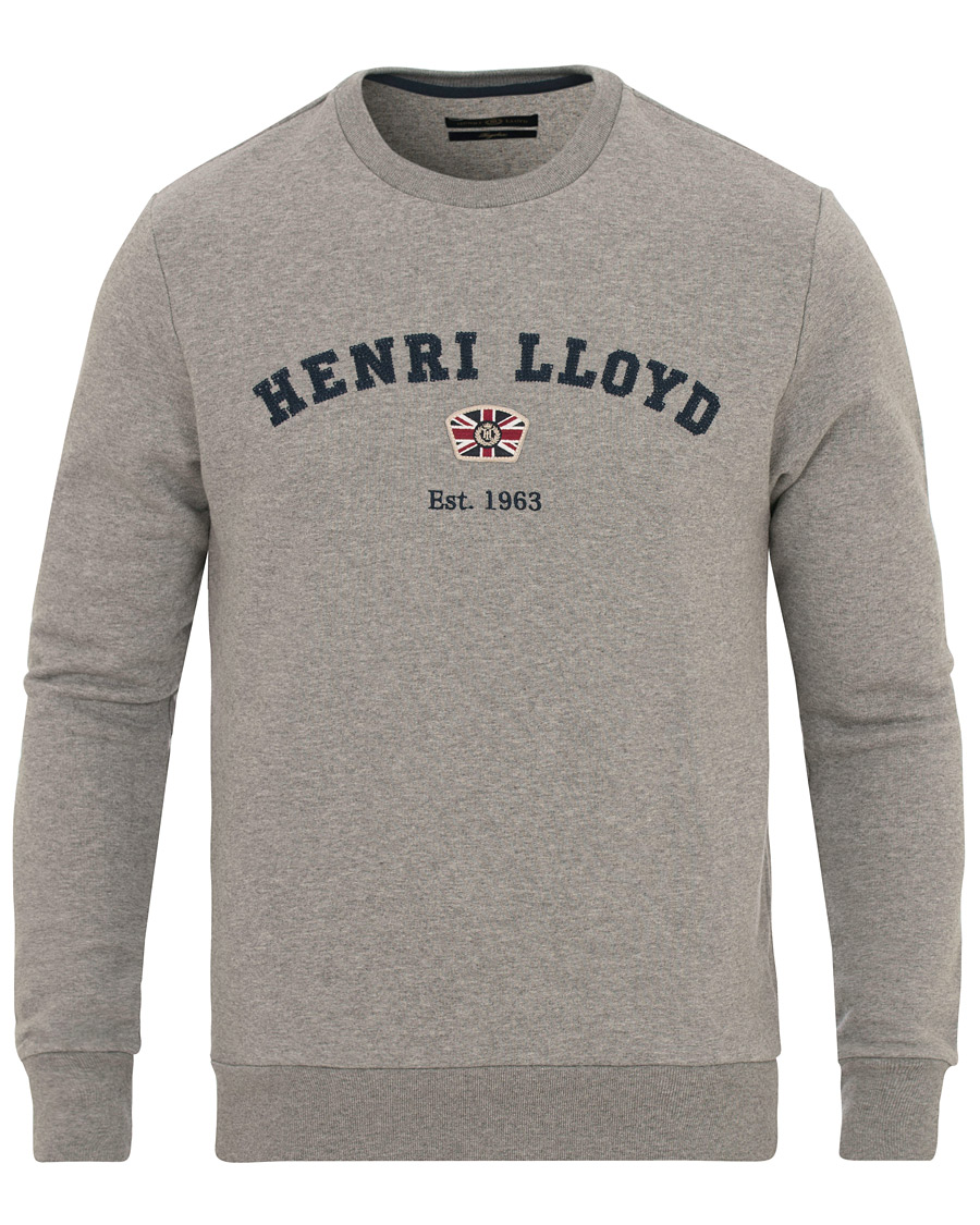 Henri Lloyd Kyme Branded Sweat Grey Melange hos CareOfCarl