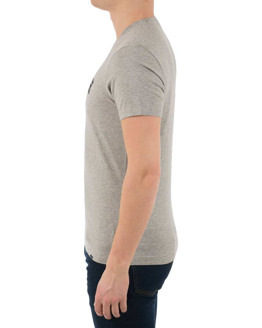 Herre | T-Shirts | Woolrich | Logo Crew Neck Tee Light Grey Melange