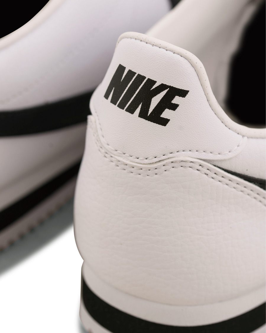 Herre | Nike Cortez Leather Sneaker White/Black | Nike | Cortez Leather Sneaker White/Black