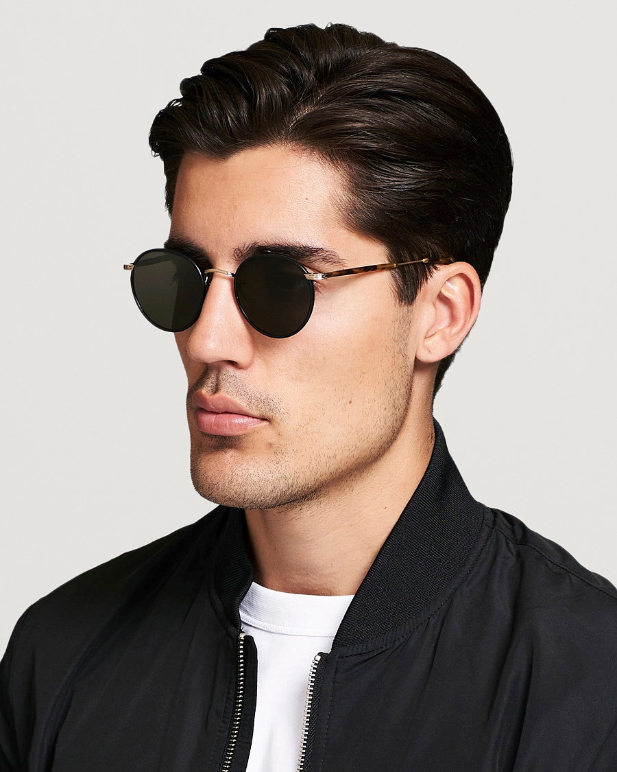 Herre |  | Garrett Leight | Wilson 49 Sunglasses Matte Black/Tortoise/Pure Grey