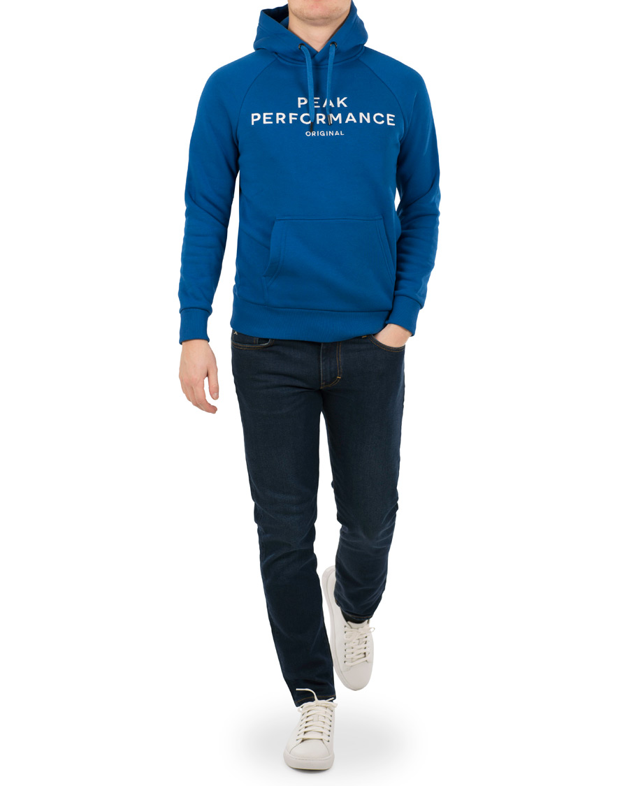 Herre | Trøjer | Peak Performance | Logo Hoodie True Blue