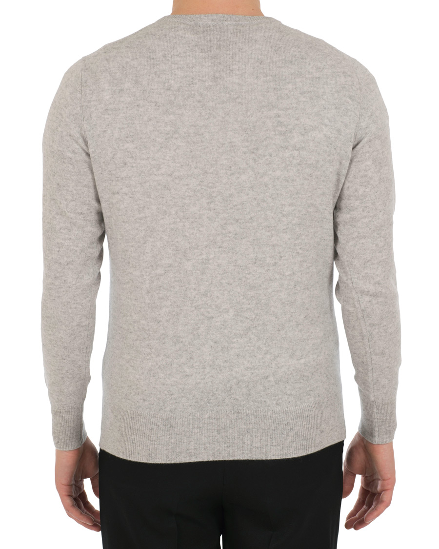 Herre | Trøjer | Soft Goat | Cashmere O-neck Light Grey