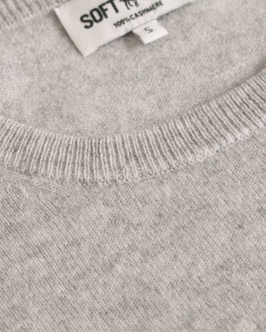 Herre | Trøjer | Soft Goat | Cashmere O-neck Light Grey