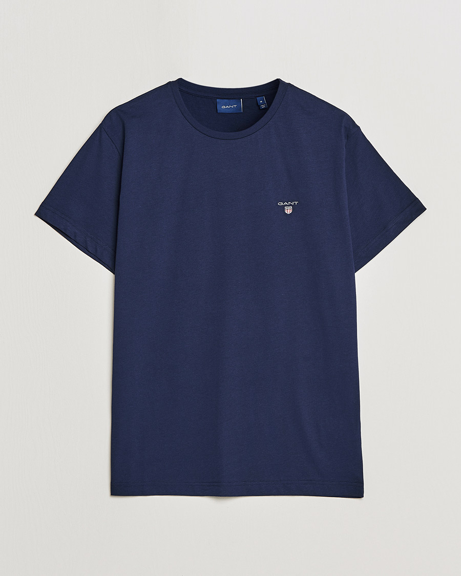 Herre | T-Shirts | GANT | The Original Solid Tee Evening Blue