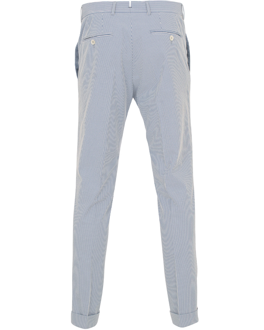 Herre | Bukser | Morris Heritage | Fred Dandy Stripe Suit Trousers Light Blue
