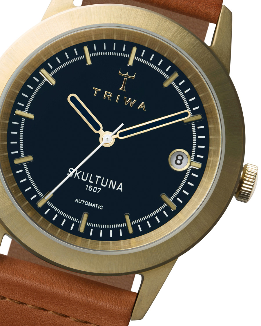 Herre | Skultuna Triwa X Skultuna III Watch Brown and Brass | Skultuna | Triwa X III Watch Brown and Brass