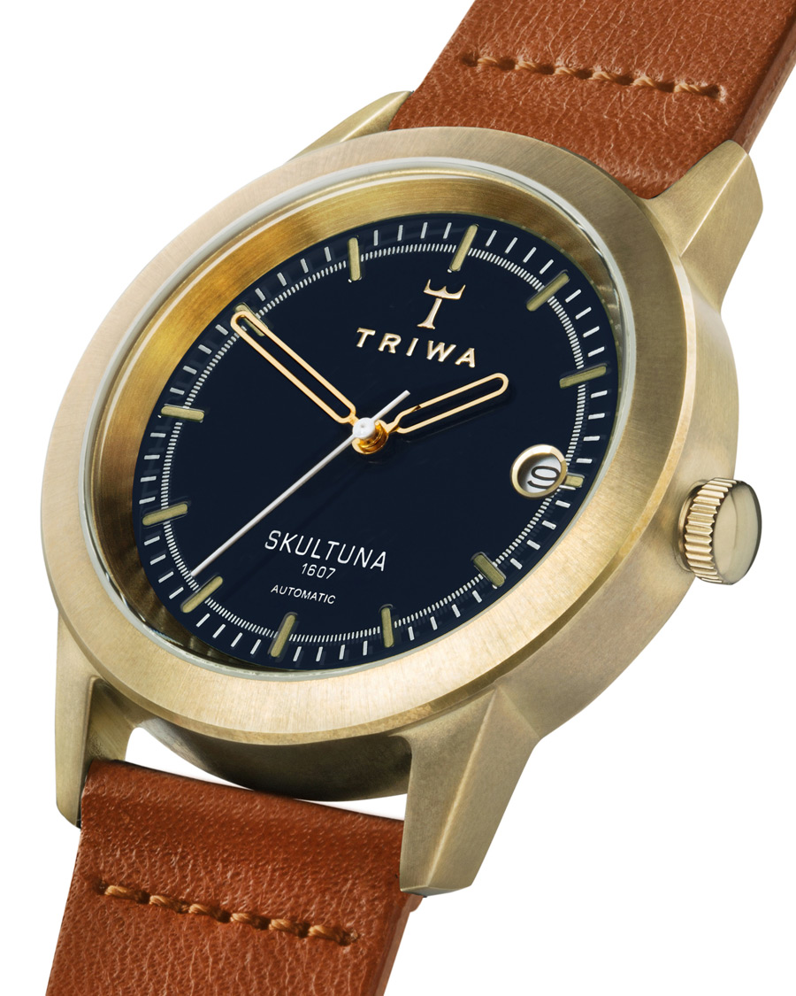 Herre | Skultuna Triwa X Skultuna III Watch Brown and Brass | Skultuna | Triwa X III Watch Brown and Brass