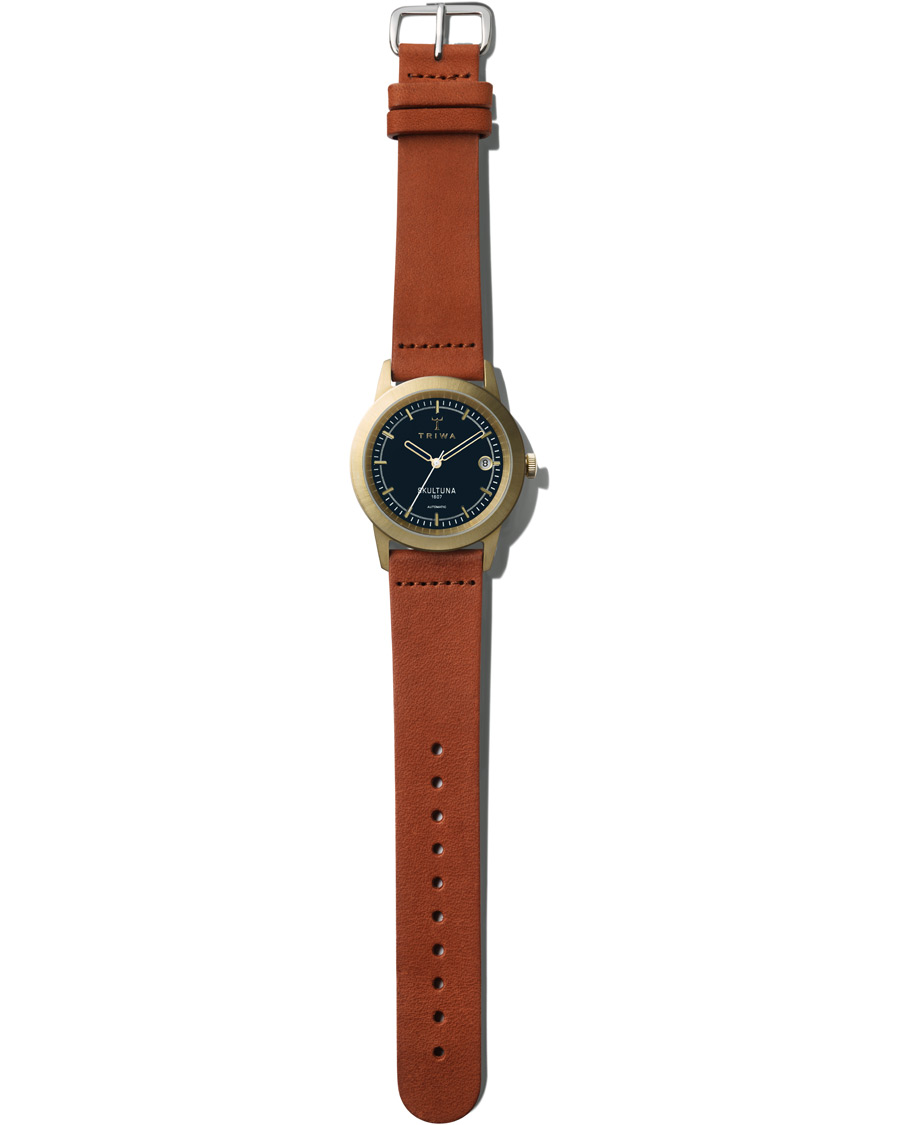 Herre | Skultuna Triwa X Skultuna III Watch Brown and Brass | Skultuna | Triwa X III Watch Brown and Brass